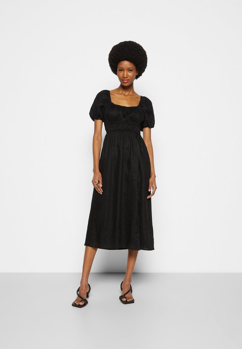 Damen Kleider | Faithfull the brand TERINA MIDI DRESS Freizeitkleid plain black/schwarz - IB53379 Damen Kleider | Faithfull the brand TERINA MIDI DRESS Freizeitkleid plain black/schwarz - IB53379