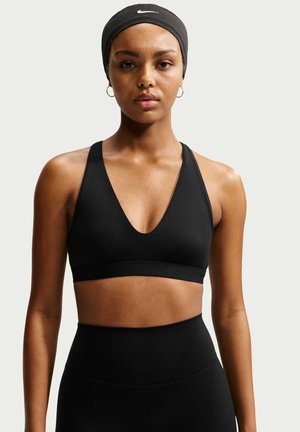 Nike Performance, INDY STRAPPY BRA - Спортен сутиен с лека поддръжка - black/white