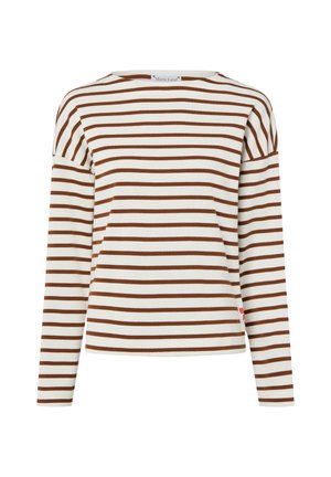 Strickpullover - ecru cognac