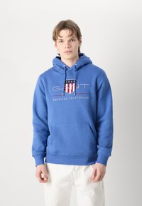 GANT ARCHIVE SHIELD - Mikina s kapucňou - rich blue
