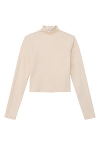 s.Oliver MIT STEHKRAGEN - Longsleeve - helles sand