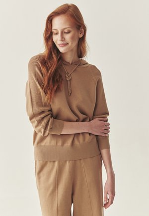 Jersey con capucha - beige