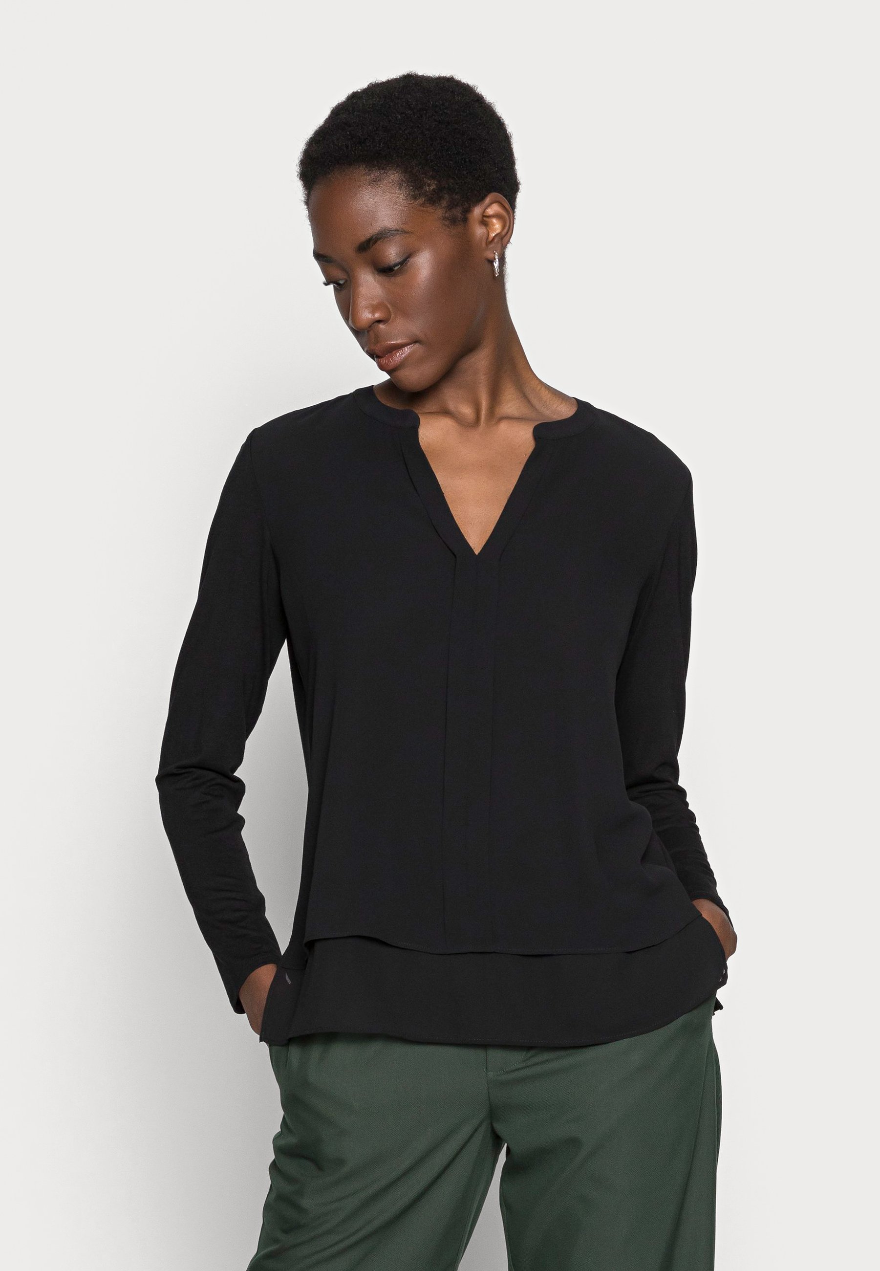 Opus FOGAT - Blouse - black/zwart - Zalando.nl