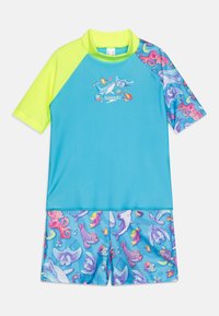 Speedo - DIGITAL SHORT SLEEVE RASH UNISEX SET - Maillot de bain - picton blue Image miniature 1
