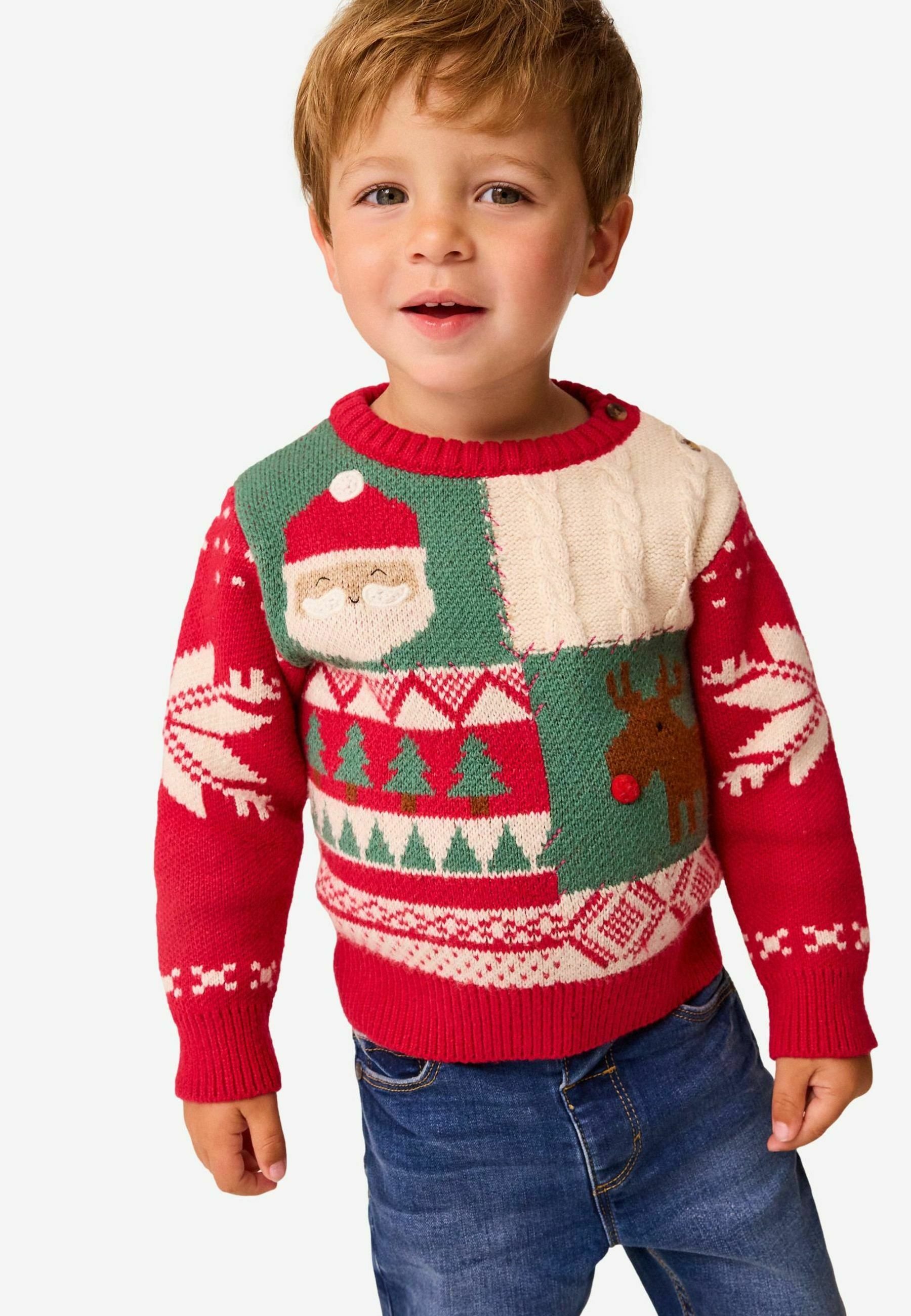 Pull Next Pour Garçon, étoile Rouge Bleu Gris, 2-3 Ans, Bon état