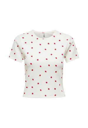 ONLY, ONLFENJA S/S AOP TOP JRS NOOS - T-shirt imprimé - cloud dancer