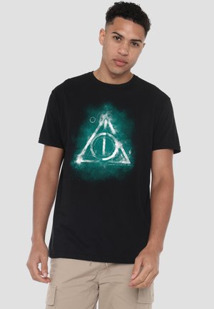 Cotton Soul, HARRY POTTER GEOMETRIC DEATHLY HALLOWS - T-Shirt print - black