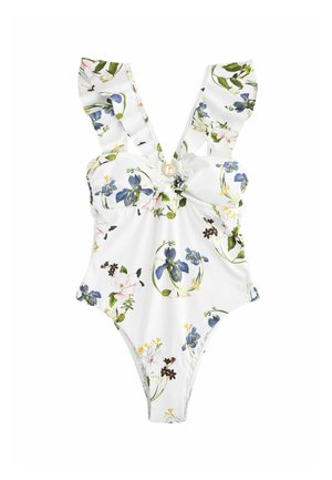 B by Ted Baker REGULAR FIT - TUMMY CONTROL FRILL BARDOT FLORAL - Maillot de bain - white floral