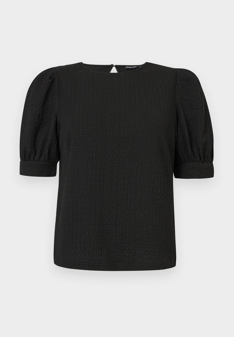 Pieces PCJAMAL O NECK - Bluse - black/schwarz - Zalando
