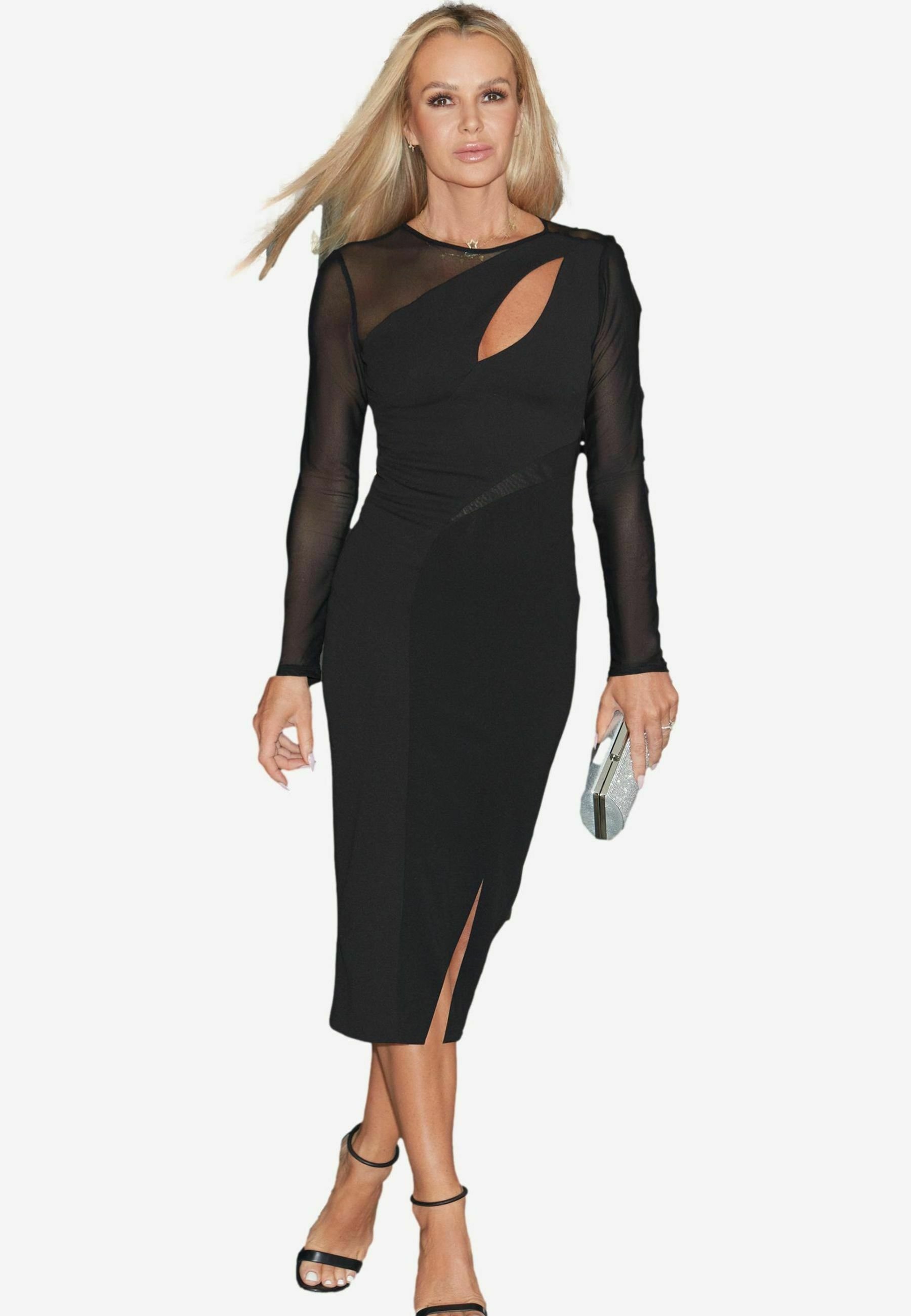 lipsy asymmetric neck bodycon dress Embellished Asymmetric Bodycon Mini Dress in Black - 6 main image 1