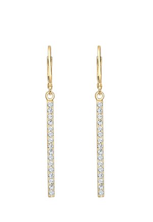 Elli GEO STAB SPARKLING  - Earrings - gold-coloured