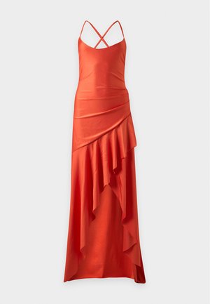 WAL G., OLIVE RUFFLE MAXI - Koktailové šaty/večierkové šaty - dusty orange