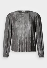 CARLAZO PLISSE O NECK - Long sleeved top - silver-coloured