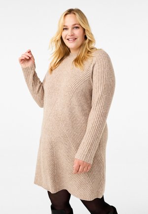 KURZES - Strikkjoler - simply taupe mel
