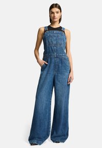 7 for all mankind WIDE  - Hängselbyxor - mid blue