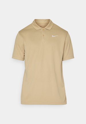 Nike Performance NIKECOURT SOLID - Polo marškinėliai - parachute beige/white