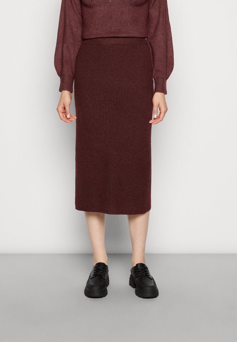 JDY JDYLIVA LIFE SKIRT - Saia lápis - vineyard wine