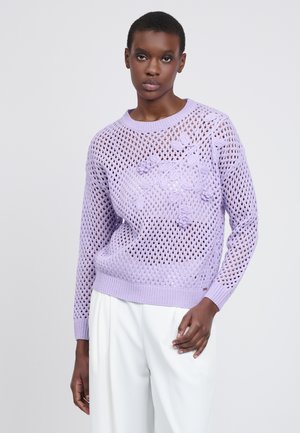 PULLOVER HOLED PATTERN - Trui - lavender