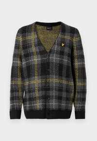 BRUSHED TARTAN  - Chaqueta de punto - jet black