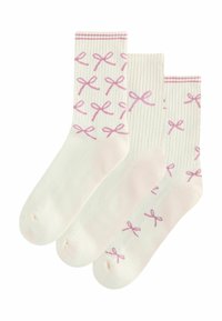 Next CUSHION 3 PACK WITH ARCH SUPPORT - Sokken - cream bows
