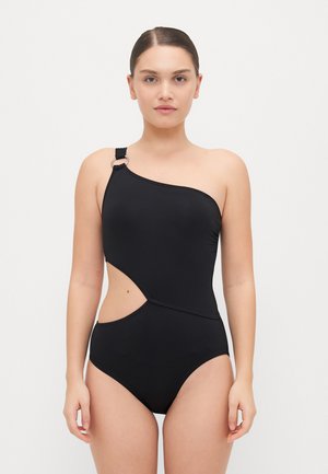 MICHAEL Michael Kors ONE SHOULDER - Swimsuit - black