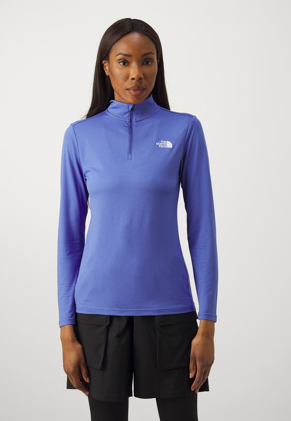 FLEX 1/4 ZIP TEE SLIM - Long sleeved top - indigo plum
