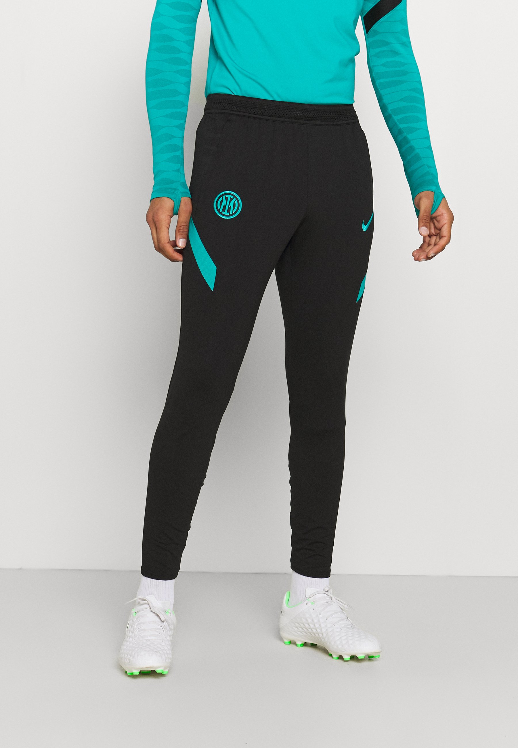 Nike Performance INTER MAILAND PANT - Tights - black/turbo green/schwarz -  Zalando.de