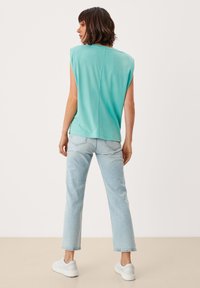 s.Oliver À ÉPAULETTES - T-shirt basic - turquoise