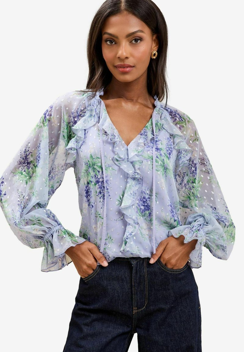 Lipsy - REGULAR FIT RUFFLE - Palaidinė - lilac, Padidinti