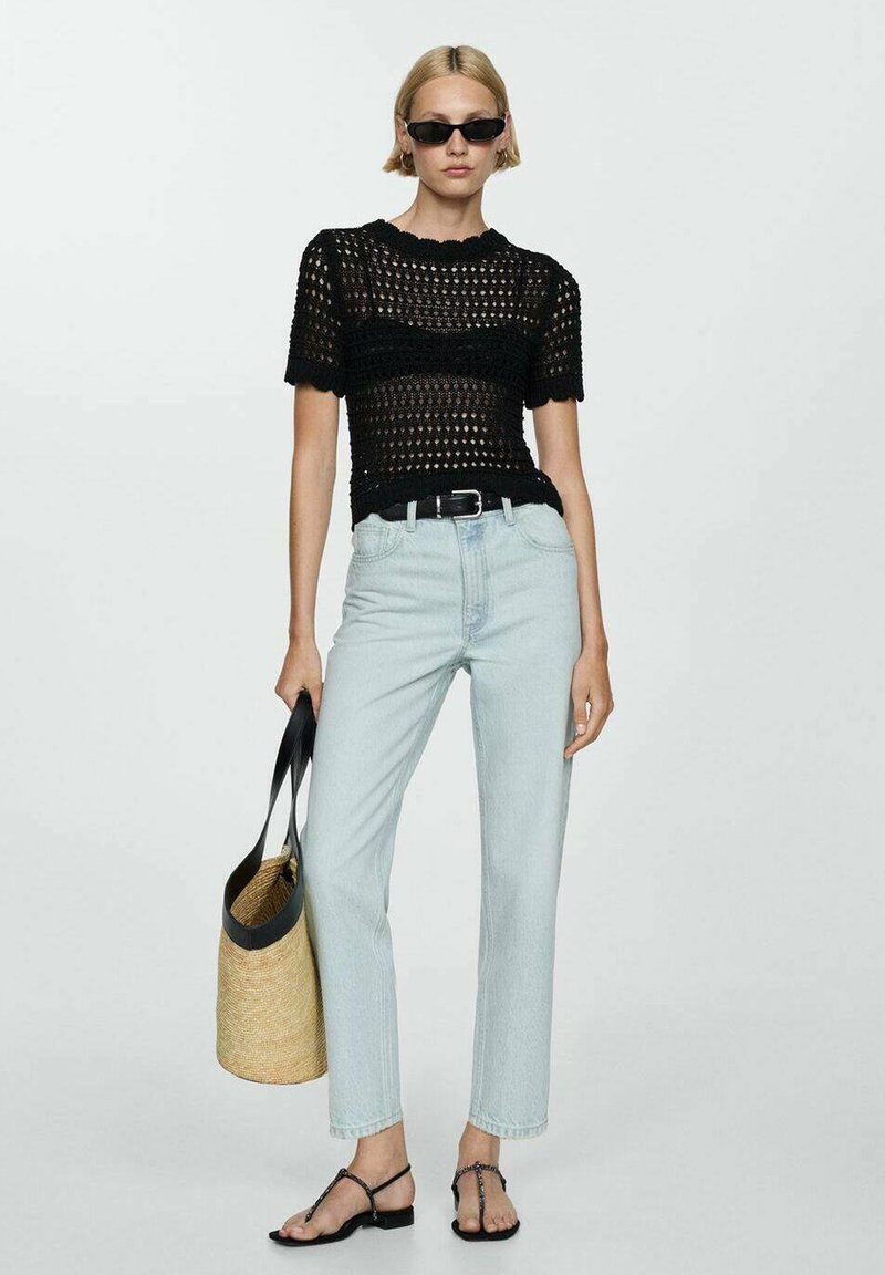 Mango Straight leg jeans blauw Mango Straight leg jeans blauw