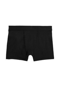 Czarne bokserki w sam raz z miękkim elastycznym pasem, gładką teksturą i krótkimi nogawkami. Cechują się podwójnym stębnowaniem z przodu i z tyłu dla zwiększonej trwałości.