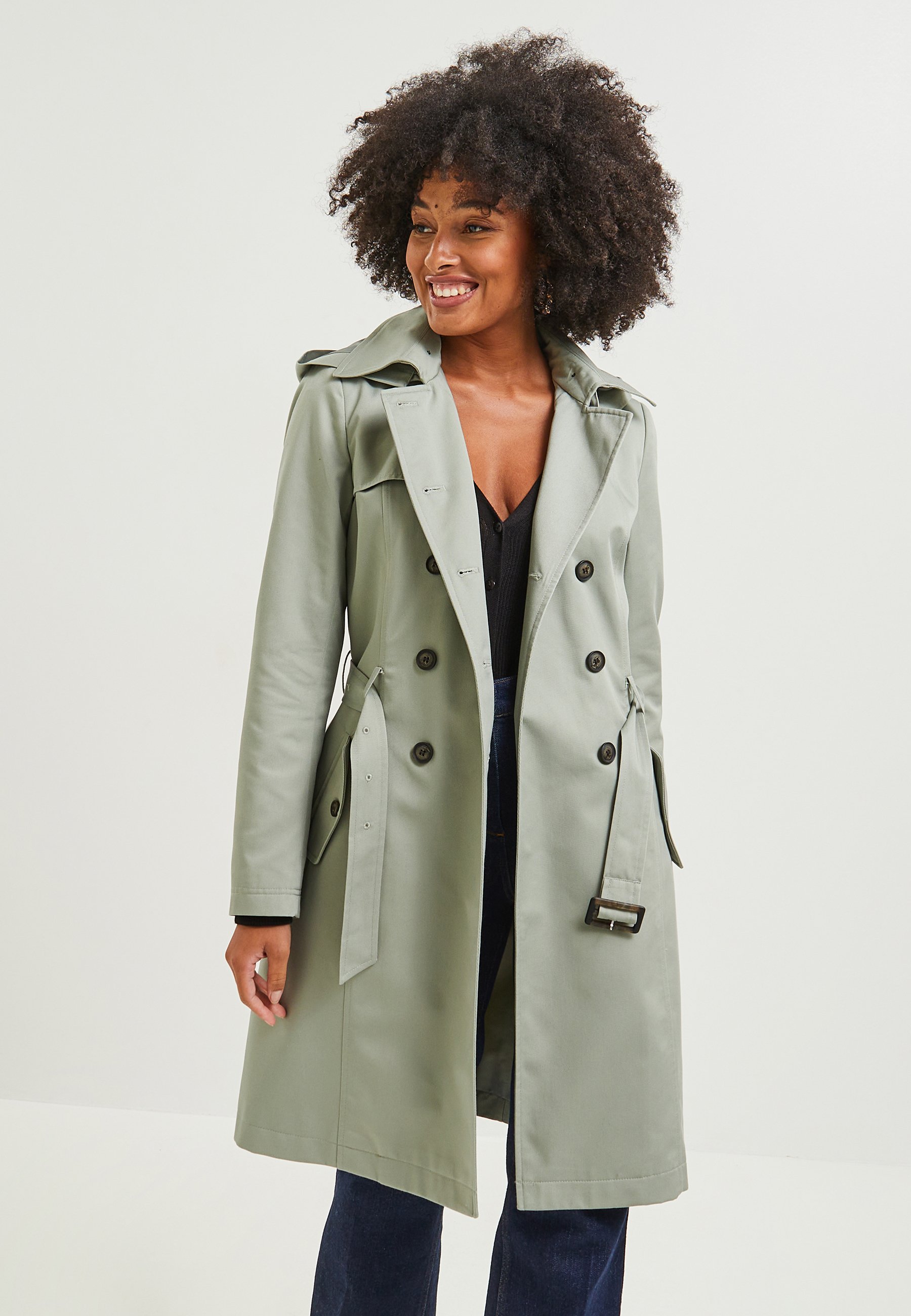 Malice Manteau Femme Trench Long Trench Femme Grain De
