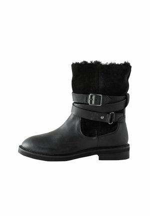 REGULAR FIT - FOREVER COMFORT  BUCKLE - Botines camperos - black oiled leather