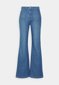 SLIM FIT FLARE RETRO - Kavbojke na zvonec - blue denim