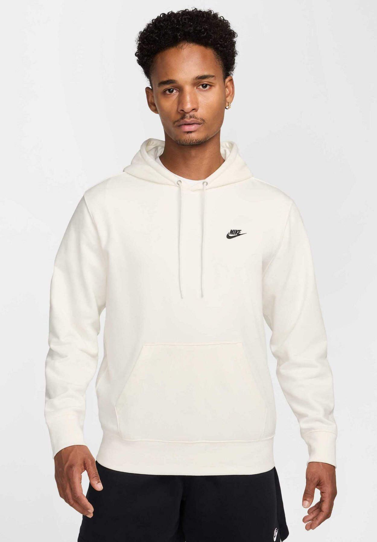 Nike M NK CLUB FT PO HOODIE - Hoodie - sail sail black