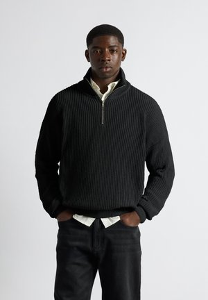 Burocs CHUNKY HALF ZIP - Džemperis - black