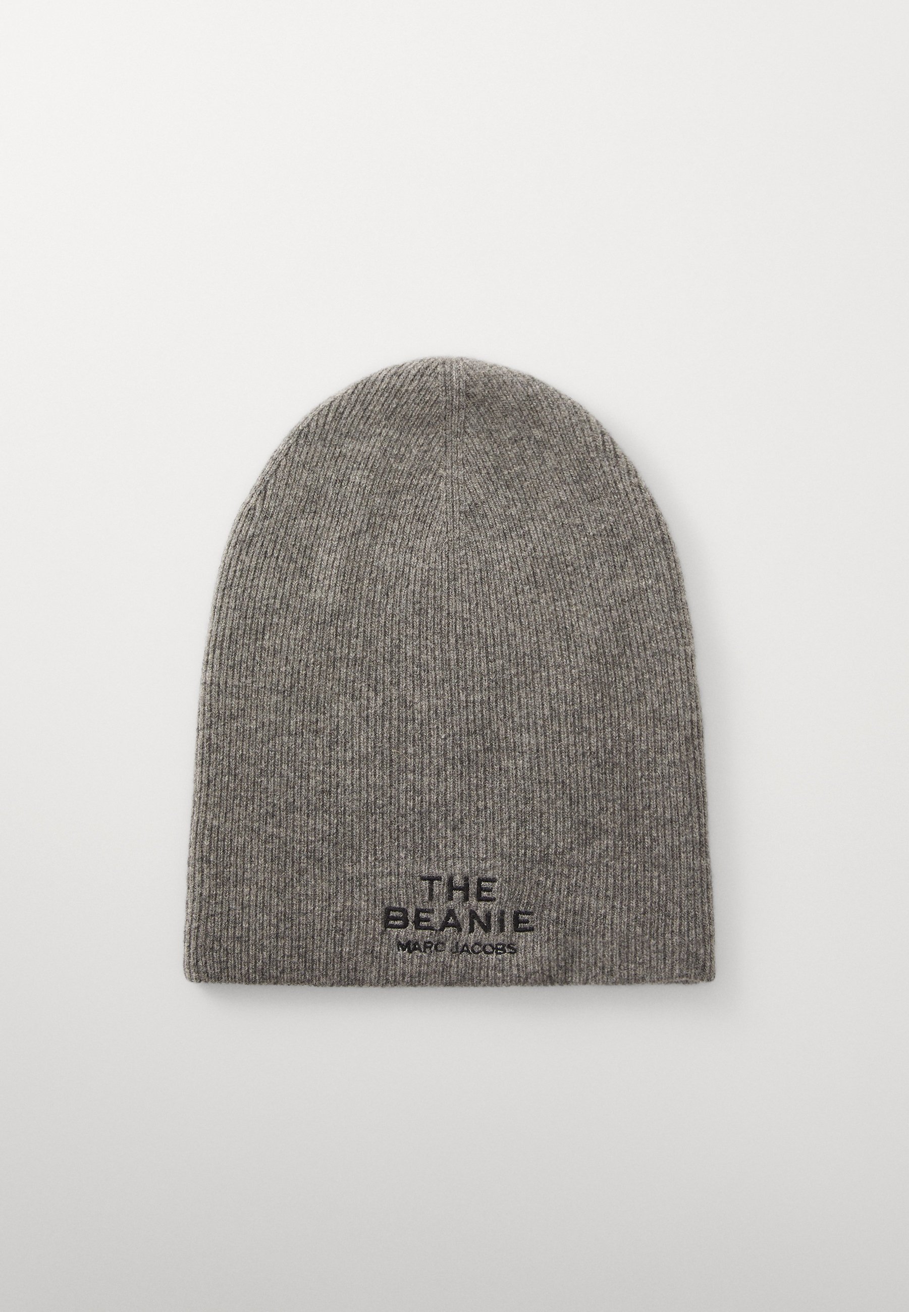 Marc Jacobs Gray Ribbed Knit Wool Beanie with Brim (NEARLY VINTAGE) Marc Jacobs Knitted Beanie - Purple Hats, Accessories  main image 2
