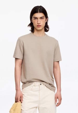 ARKET, ARKET INTERLOCK REGULAR T-SHIRT - T-shirt basique - mole