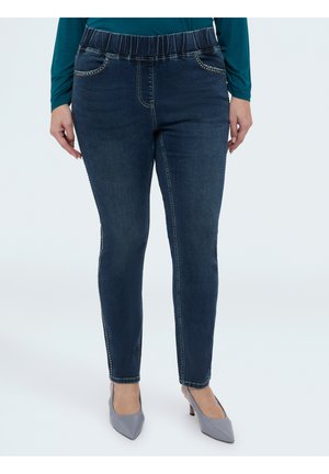 EFFETTO WASHED CON APPLICAZIONI - Jeans Skinny Fit - blu