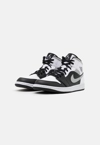 Jordan AIR JORDAN 1 MID - Sapatilhas de cano alto - black/light solar flare heather/white