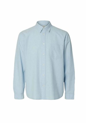 Selected, CAMICIA REG FREDDIE SOLID SEERSUCKER - Shirt - light blue