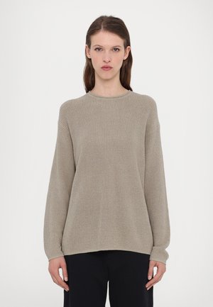 Strikkegenser - moss grey