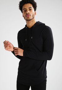 Urban Classics - JERSEY HOODY - Sweat à capuche - black Image miniature 1