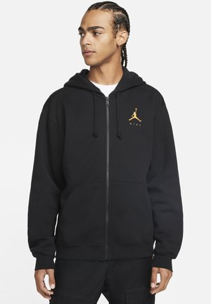 JORDAN JUMPMAN FLEECE-HOODIE MIT DURCHGEHENDEM REISSVERSCHLUSS FÜR HERREN - Felpa con zip - black/(pollen)