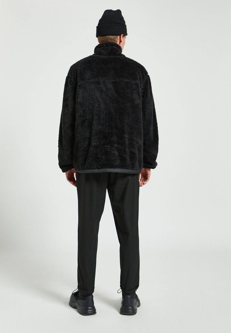 Pull Polaire Homme Obermeyer – Noir, Taille S, Fermeture à Pression, Neuf