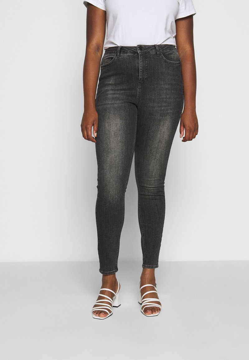 Vero Moda Curve VMLORA WASH - Jeggings - black denim