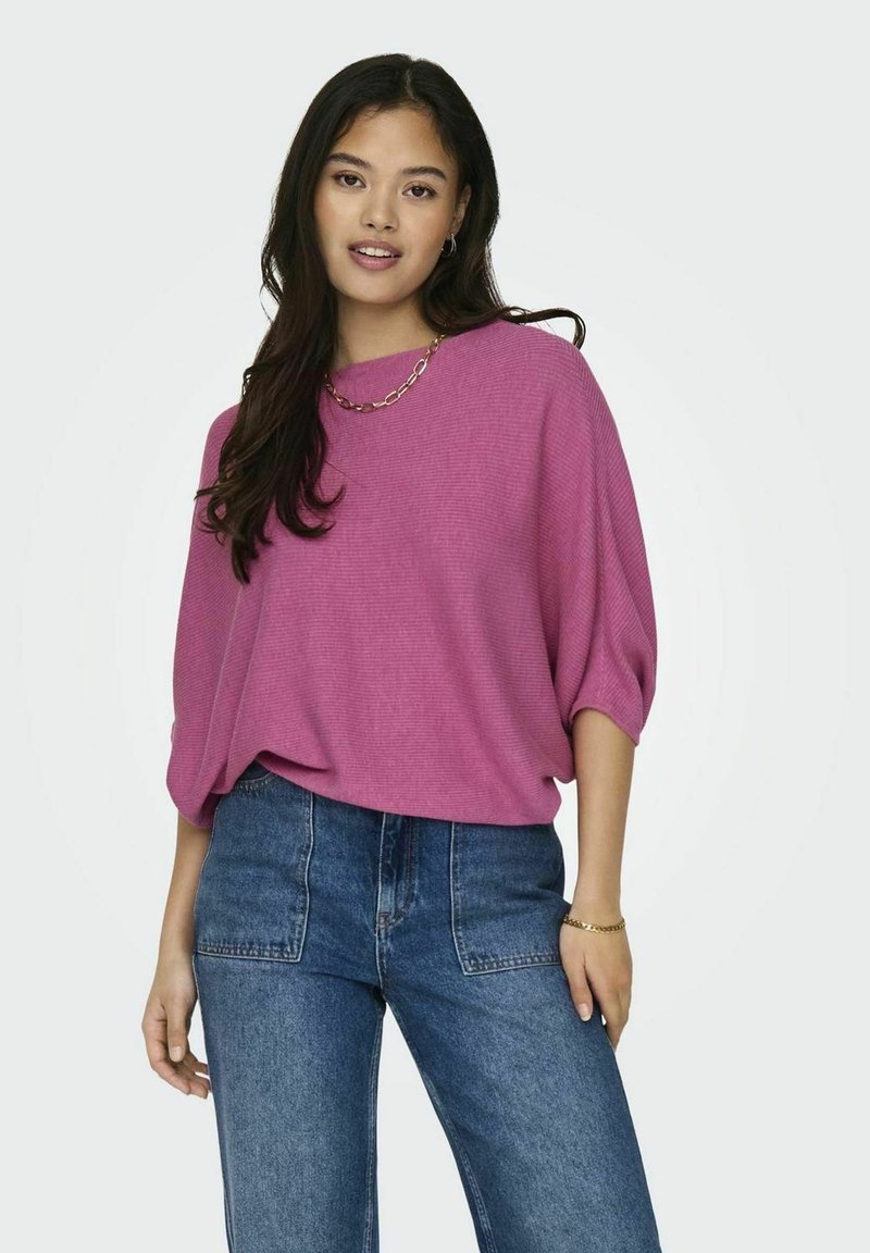 JDY JDYNEW BEHAVE BATSLEEVE - Neule - ibis rose