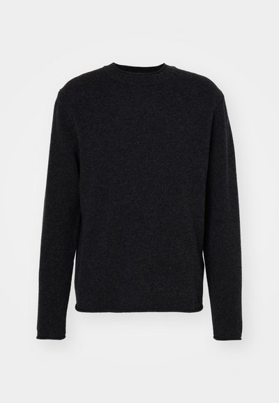 Filippa K ROLLED HEM - Pulóver - anthracite melange