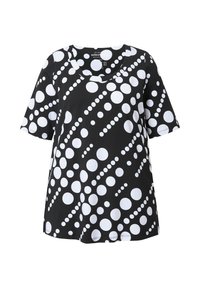 POLKA DOT SHORT SLEEVE PIMA - T-Shirt print - black
