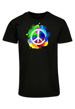 PEACE GRAFFITI BASIC - T-shirts med print - black